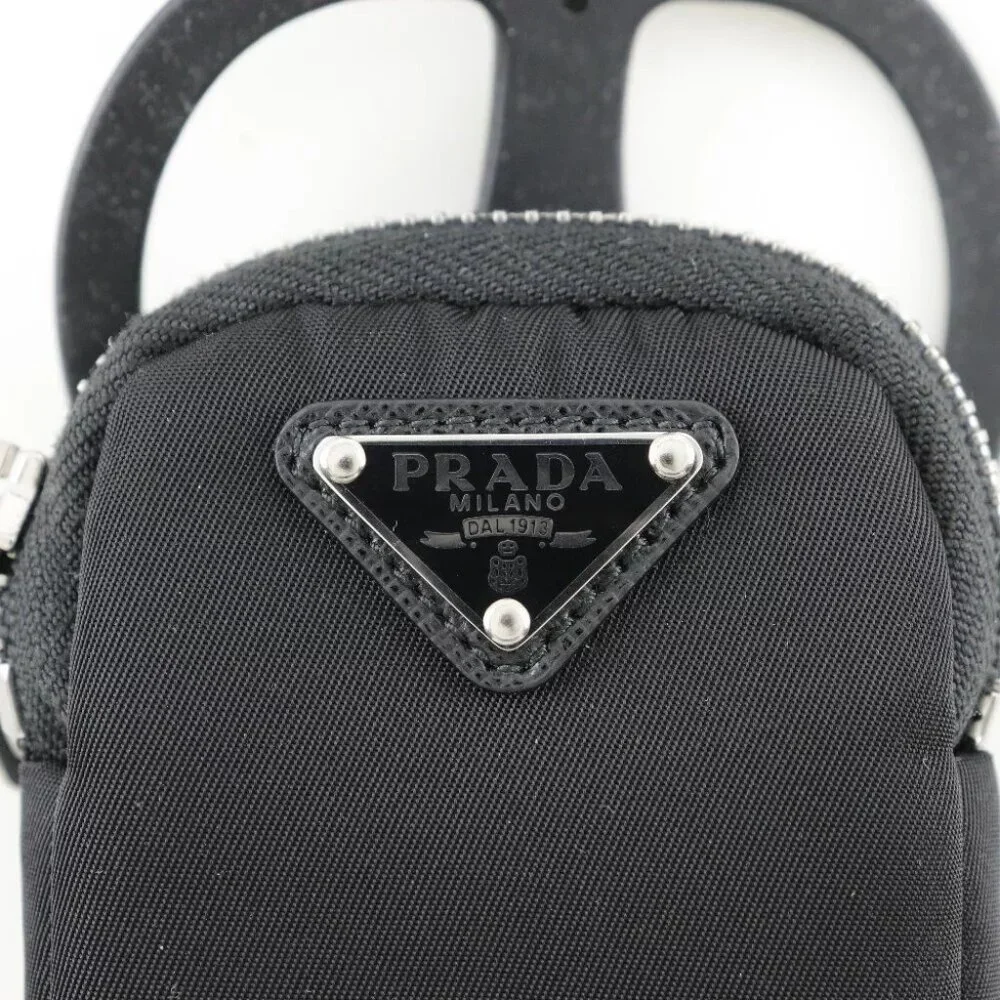 PRADA Smartphone holder with pouch Smartphone case 1ZT016 2DMJ NERO black ...